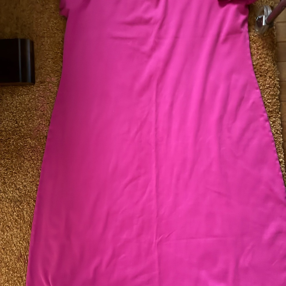 Lands' End Vibrant Pink Midi Dress